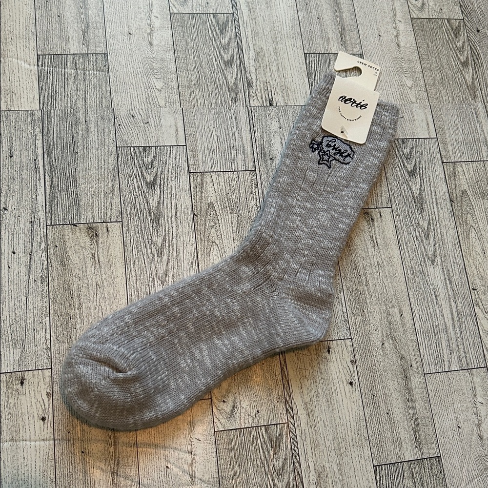 Aerie Gray Crew Socks